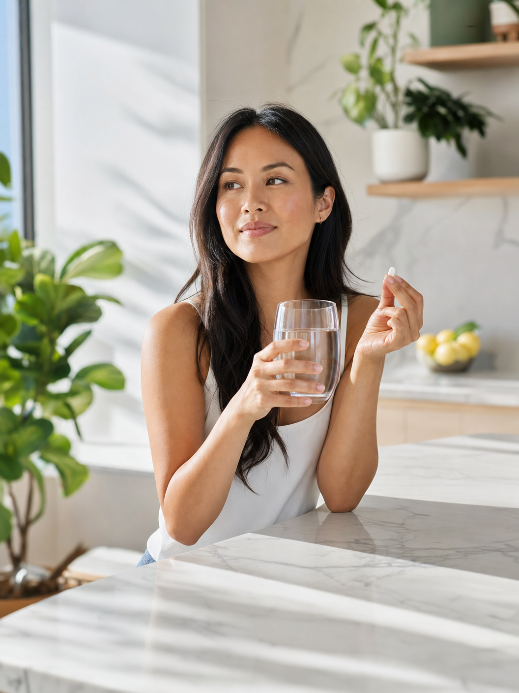 Woman taking CleaFAT medication